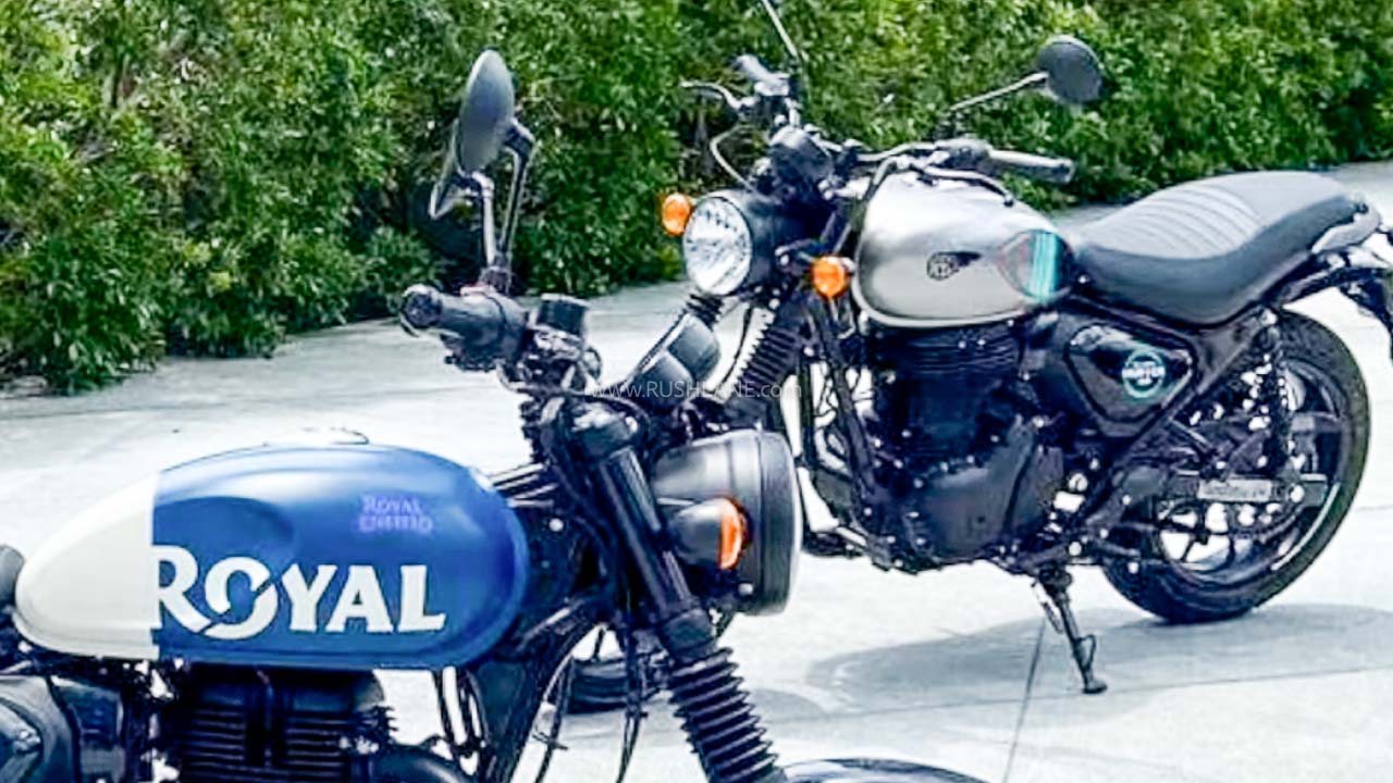 Royal Enfield Hunter 350 Silver Colour Spied For First Time Bike kharido