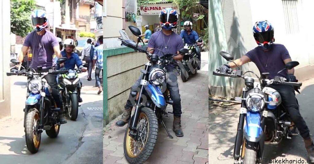 Shahid Kapoor Noticed on His Ducati Scrambler