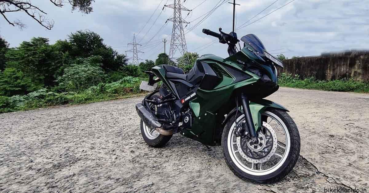 Bajaj Pulsar RS200 with Lamborghini Green Paint - BikeKharido